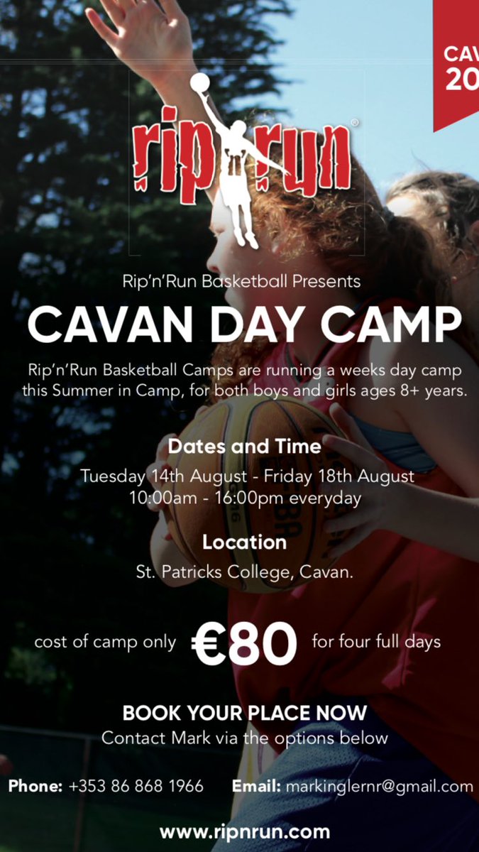 Rip'n'Run is coming back to Cavan.
Please book soon to avoid disappointment places are booking fast!!                                                           #Ripnrun2018