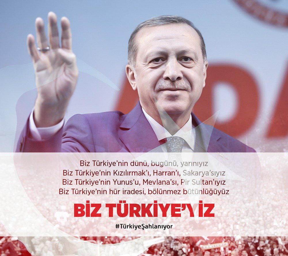 abdullahztrk71's tweet photo. Biz Türkiye’nin dünü, bugünü, yarınıyız… 
Biz Türkiye’nin Kızılırmak’ı, Harran’ı, Sakarya’sıyız...
Biz Türkiye’nin Yunus’u, Mevlana’sı, Pir Sultan’ıyız…
Biz Türkiye’nin hür iradesi, bölünmez bütünlüğüyüz…
Biz Türkiye’yiz…
#DEVAM https://t.co/y33w3Ei78r