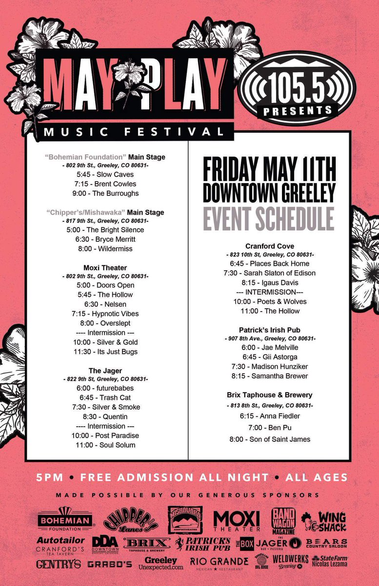 This will be a fun evening! There will be a bunch of Poets at the Cranford Cove and we are on at 10! See you Friday <a href="/DowntownGreeley/">DowntownGreeley</a> 
<a href="/TheHollow_Music/">The Hollow</a> 
<a href="/placesbackhome/">Places Back Home</a> 
#IguasDavis
 Sarah of <a href="/listentoedison/">Edison</a>
See you all there
Have a great week!