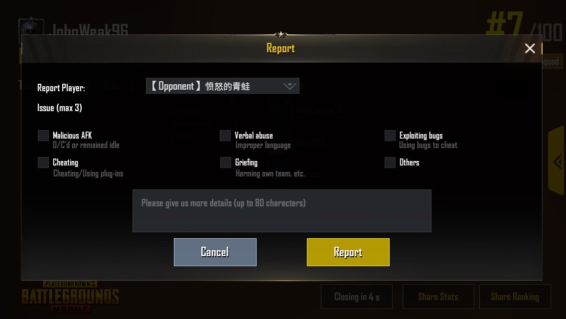 Mint_nbd's tweet photo. @PUBGMOBILE Encountered a cheater. Used wallhacks and shot us through the wall. If you can’t be bothered to “git gud”, might as well stop playing.😪 https://t.co/nVmGhTgBnp