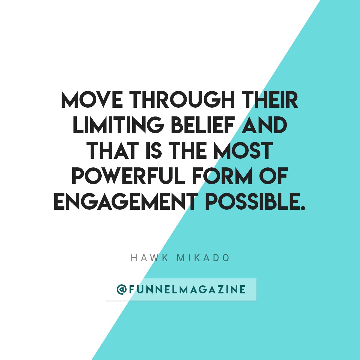 Funnel_Magazine's tweet photo. "Move through their limiting belief and that is the most powerful form of engagement possible." by Hawk Mikado
Read article #FunnelMagazine at https://t.co/6qQYu5VH1v or Click The Link in our Bio
.
.
.
.
.
For More Great Content Follow Funnel Magazine https://t.co/JZg58dHNFQ