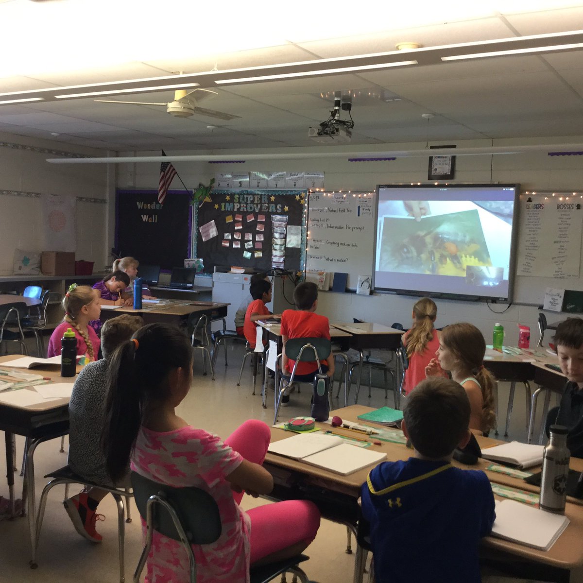 CBDCollins's tweet photo. Today we took a virtual field trip to the Genovesi Environmental Study Center. Ss deepened their understanding of insects and life cycles and asked great questions to add to their informative writing research! #scienceandwriting @CBWarwickElem @SidelinkerQUEST @MicrosoftEDU https://t.co/KKim41A5AL