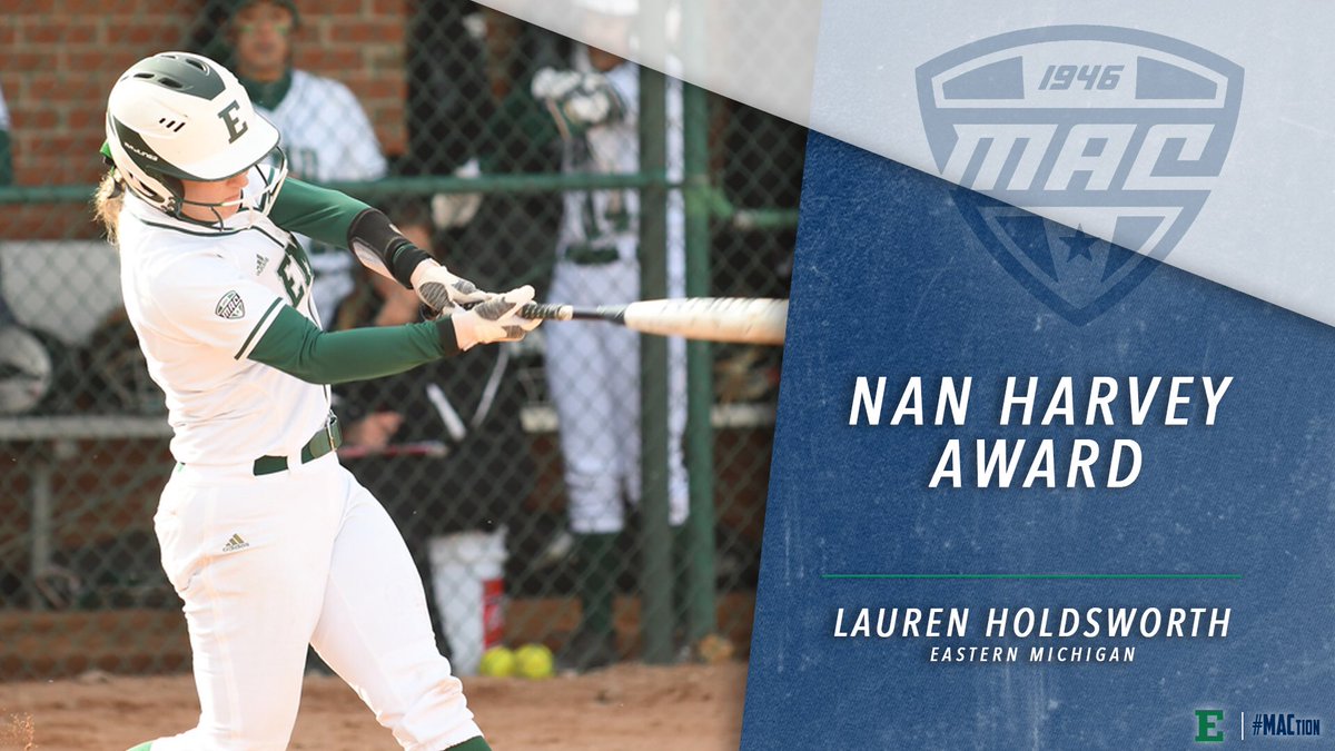 Dedication. Passion. A Commitment to Excellence. 

<a href="/EMUSoftball/">EMUSoftball</a>’s Lauren Holdsworth personifies everything the Nan Harvey Award represents. #MACtion