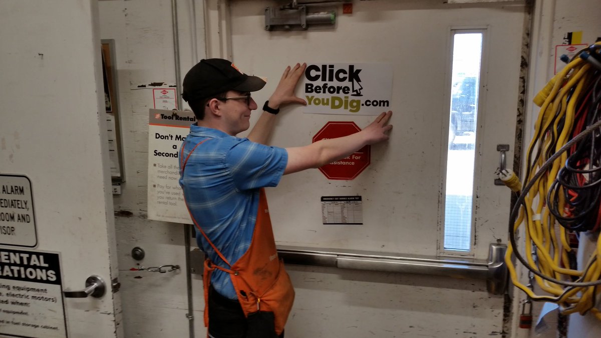 digsafeyeg's tweet photo. Thanx to the Spruce Groves #HomeDepotCanada for displaying #ClickBeforeYouDig information for equipment rentals and DYI customers. #digsafe #abcga #ccga #supports229 https://t.co/iSFubVm5Jj