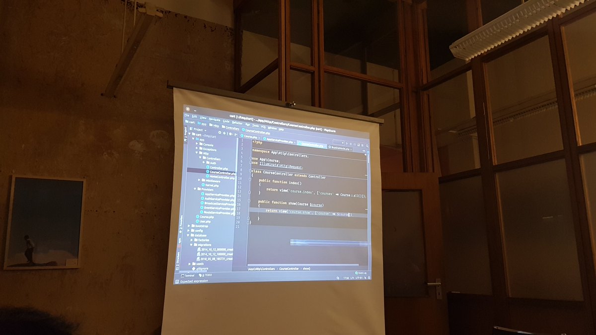 getafixx's tweet image. Attila Fulop @fulopattila122 Live coding an E-commerce system with Vanilo @vanilo_io #Laravel #Berlin @laravelberlin #laravelberlin @fortrabbit @warsh33p @frank_laemmer