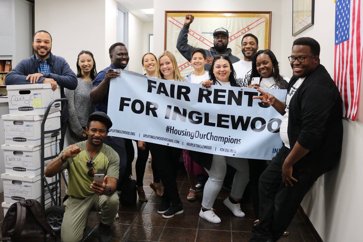 UpliftInglewood's tweet photo. The #UpliftInglewood Coalition submitted 14,181 signatures to put #rentcontrol on the ballot in the City of Inglewood! Amazing work by everyone who helped achieve this major milestone. We are taking action to ensure all Inglewood residents have access to secure housing. Join us! https://t.co/FaLDmP4rw1