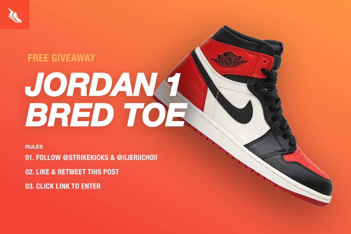 JERICHO's tweet image. HEY TWITTER. I've teamed up with my buds over at @StrikeKicks and @solestrike to give away a pair of Jordan 1s. You've got a week to win, glhf!

&amp;gt;&amp;gt; gleam.io/YMpuE/jordan-1…