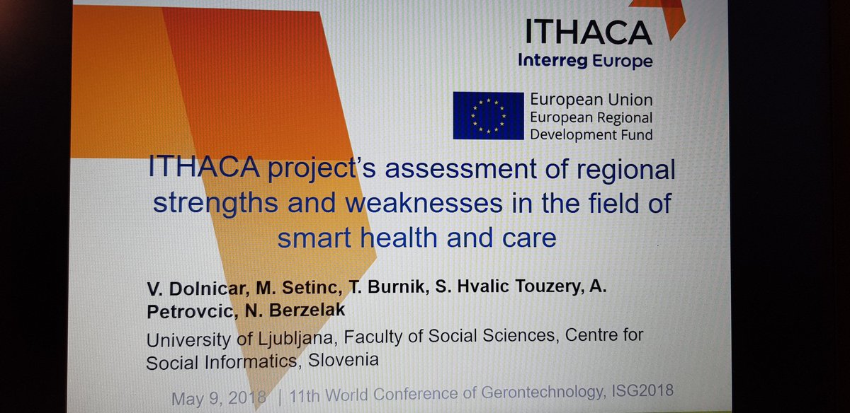 Happy to present <a href="/ITHACA_health/">ITHACA Project</a> results of the self-assessment tool at #ISG2018