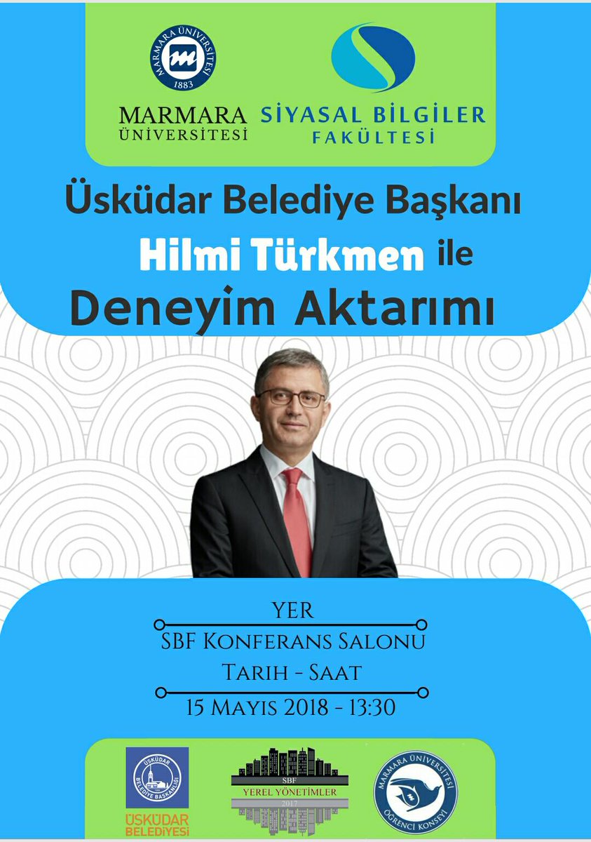 Üsküdar Belediye Başkanımız Hilmi Türkmen ile beraber 15 Mayıs Salı günü Anadolu Hisarı Kampüsümüzde Öğrenci Konseyimizle ortaklaşa düzenlediğimiz programımızda ağırlayacağız . Sizleri de aramızda görmekten memnuniyet duyarız.