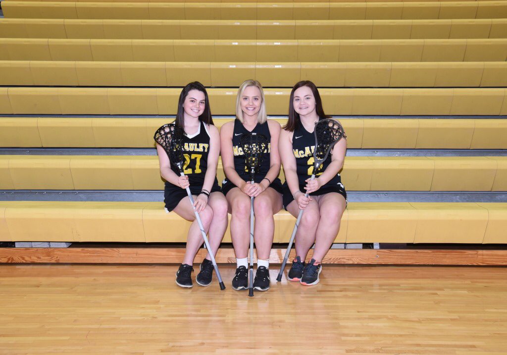 Lacrosse Senior Night is this Thurs at 5:30 at McAuley! Join us in honoring Emily, Megan &amp; Lillie! <a href="/McAStudentBody/">McAuley Students</a>