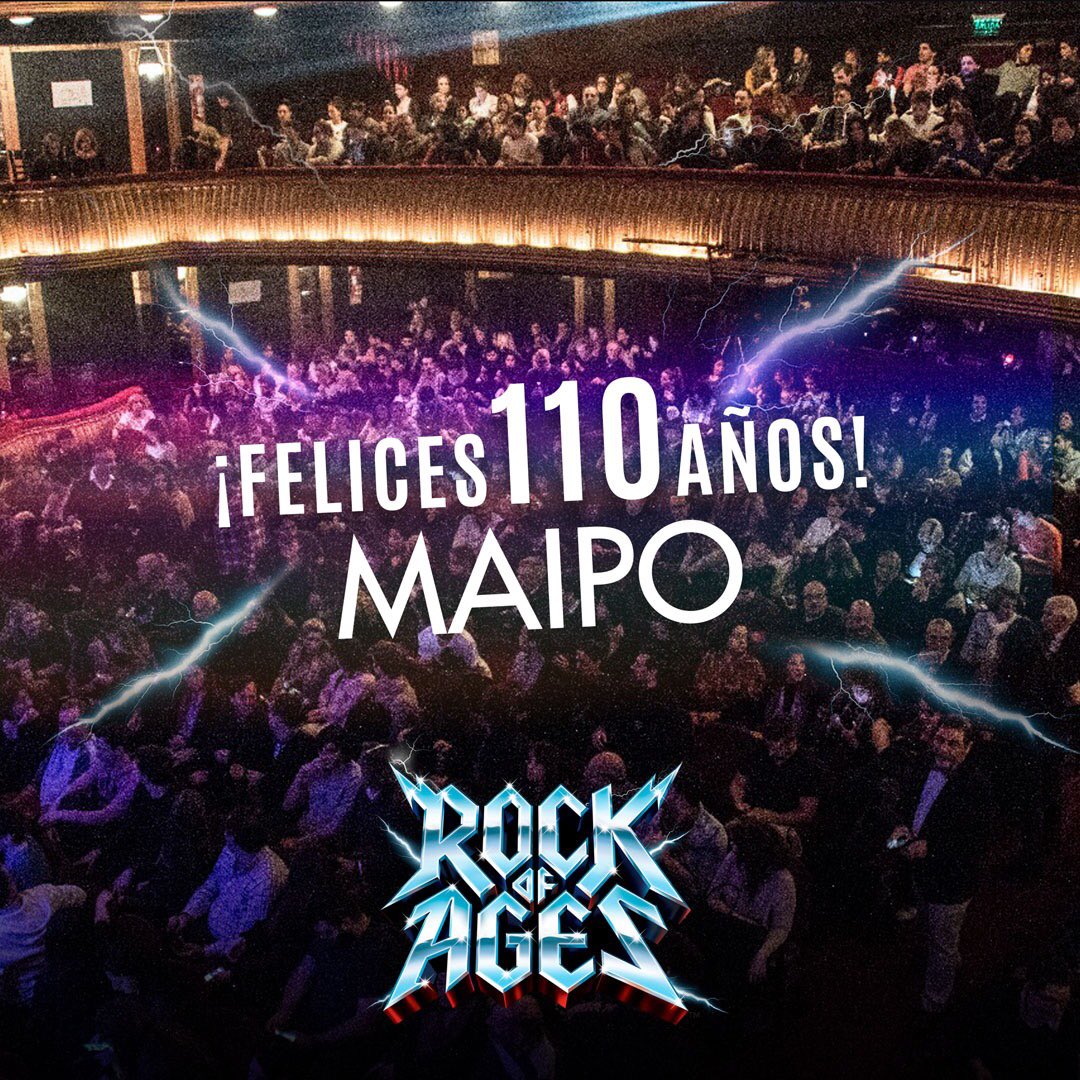 Hoy celebramos al @TeatroMaipo con mucho Rock 🔥🤟