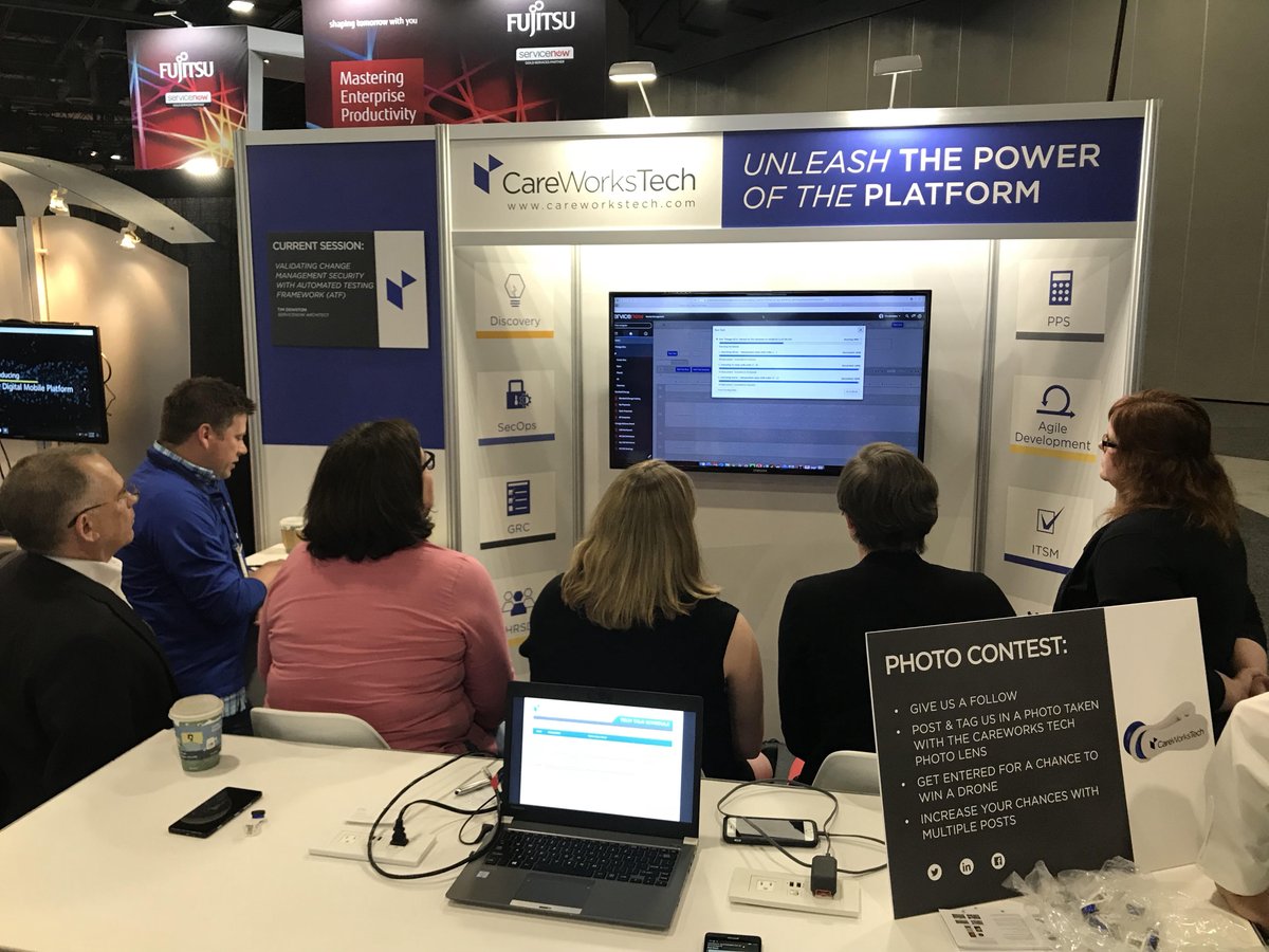 CareWorksTech's tweet image. Quick snapshot of Tim Deniston presenting at our booth @servicenow Knowledge18. Check out our Tech Talk session schedule to see who is up next! lnkd.in/efsj8hE

#Know18 #Knowledge18 #ServiceNow #CareWorksTech