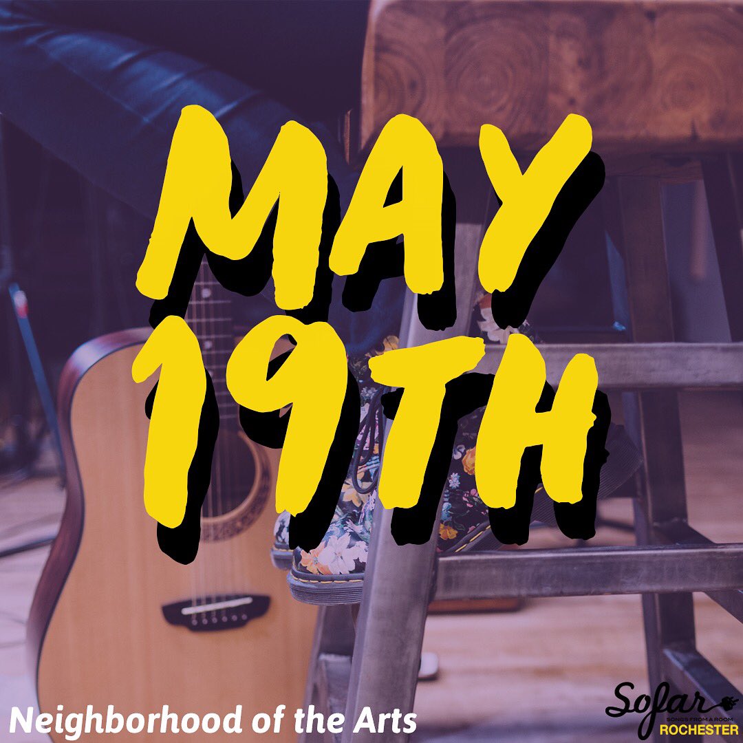 SofarSoundsRoc's tweet photo. New Show Alert!🚨 Join us at a secret location in NOTA on May 19th for a special spring show! Tickets 👉https://t.co/Hm453gXGnW #roc #rochester https://t.co/WlKF2ei0QU