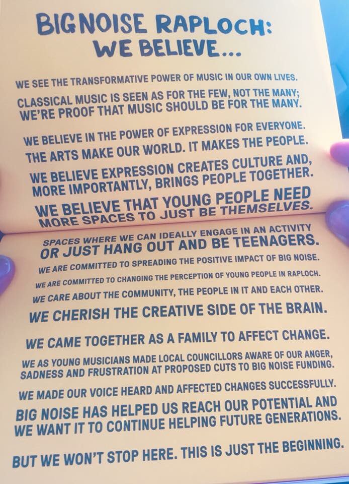 sistemascotland's tweet photo. "We see the transformative power of music in our own lives"
Powerful words from the young people of #BigNoiseRaploch at #tuningintochange. A truly very special event with @NYO_GB @LAYO_LA_CA @Sage_Gateshead @BPMbristol https://t.co/HezHvUt42z