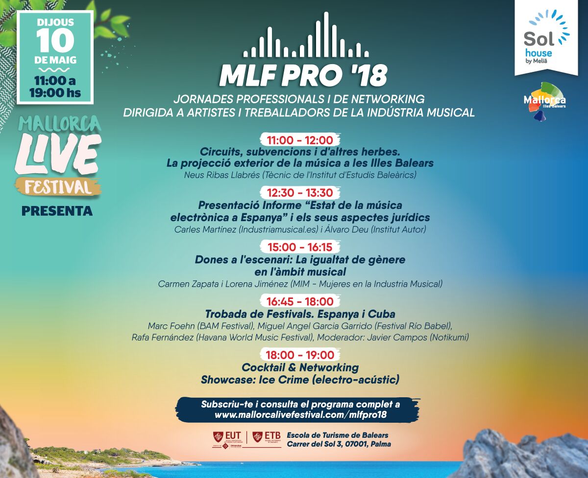 cesfelipemoreno's tweet photo. Este jueves, la #ETB recibe al #MLFPRO18 Todo un día dedicado a profesionales de la industria musical. No os lo podéis perder. @MallorcaLivefes https://t.co/8HyewBAZdF