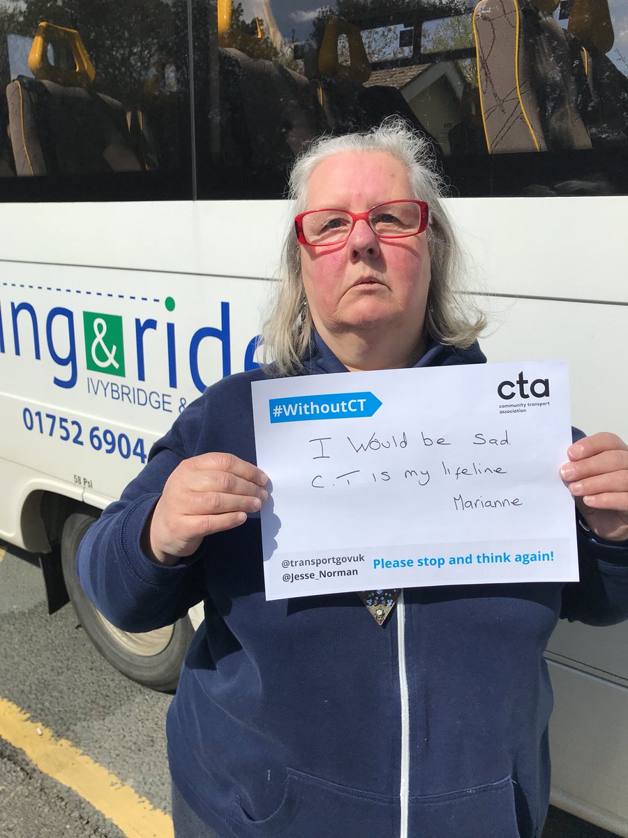 IDCTA's tweet photo. #DevonHour we run the risk of losing #CommunityTransport please let everyone know for us @Devon_Hour @transportgovuk #shoplocal WILL be affected @CTAUK1 https://t.co/X8w8QFEBFJ