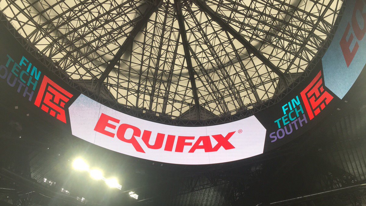 carocallender's tweet photo. It’s so amazing to be here listening and learning from the best companies in #Fintech under this roof. @MBStadium  @Equifax @AskEquifax #fintechdaygeorgia #fintechday @TAGthink  #tagthink @GreenSkySays @FirstData @NCRCorporation @cardlytics https://t.co/YyUZRndUfI
