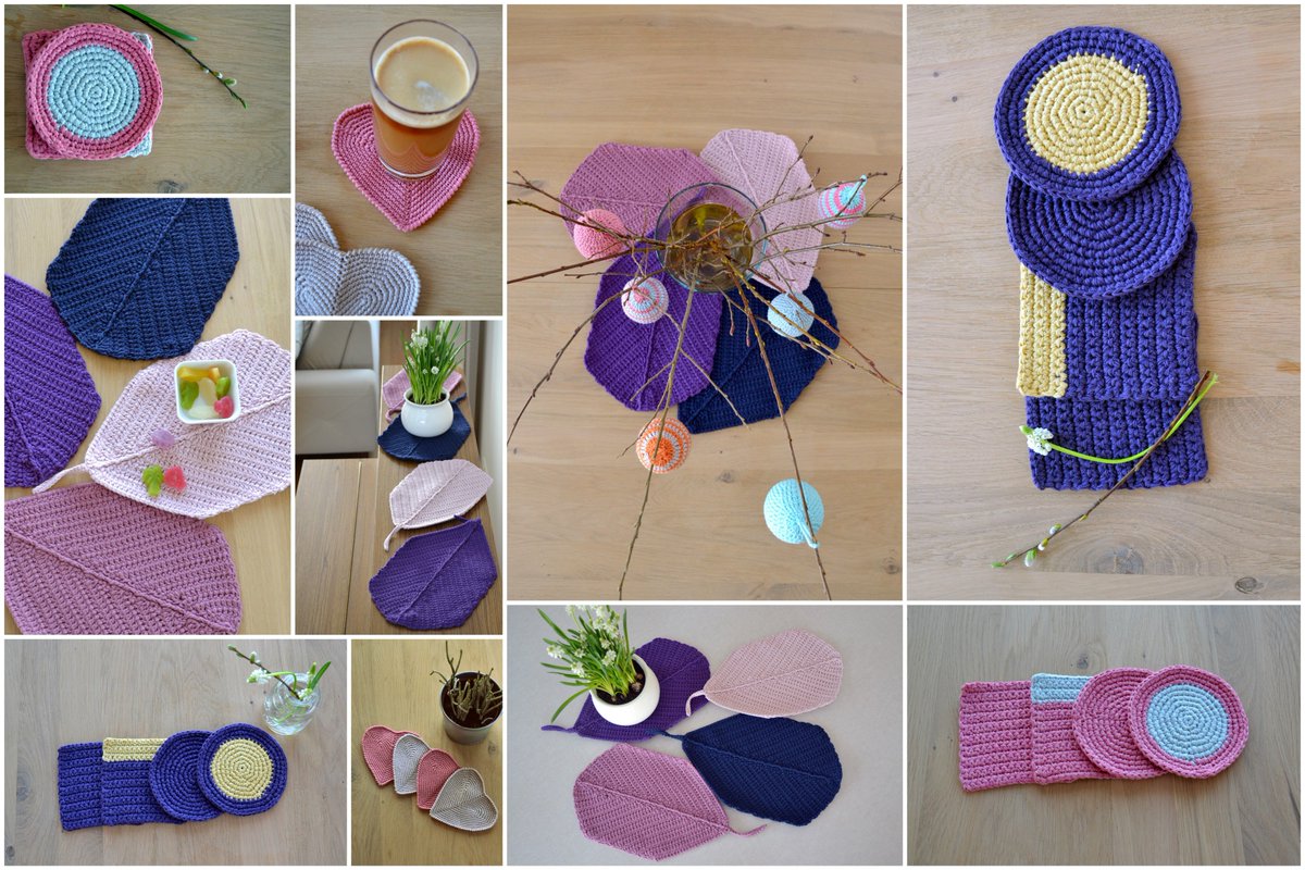 LabasNerineshop's tweet photo. Some modern twist on crochet. 
All table coasters are available at: https://t.co/zKAgFmXxW8

#crochet #handmade #giftforher #nerine #coasters #tabledecor #homedecor https://t.co/nxawliAt2I