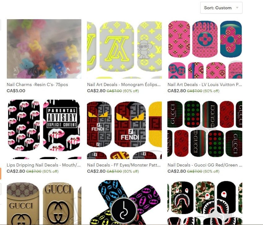 Nail Apparel on X: Excited to share the latest addition to my # shop:  MultiColor LV Nail Decals Louis Vuitton Black Pattern Full Color Opaque Nail  Strips - Fashion Logos Icons Symbols