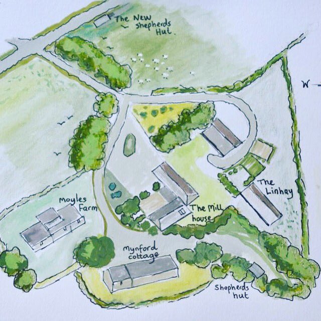 Great map of our place , thanks Mandy ! #shepherdshut #moylesfarm #polzeath