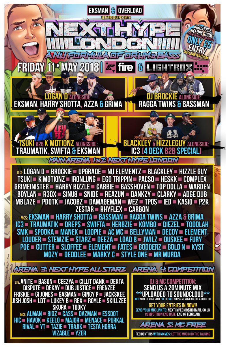 This Friday • £5 Tickets • Ladies FREE b4 10pm • overloadevents.com