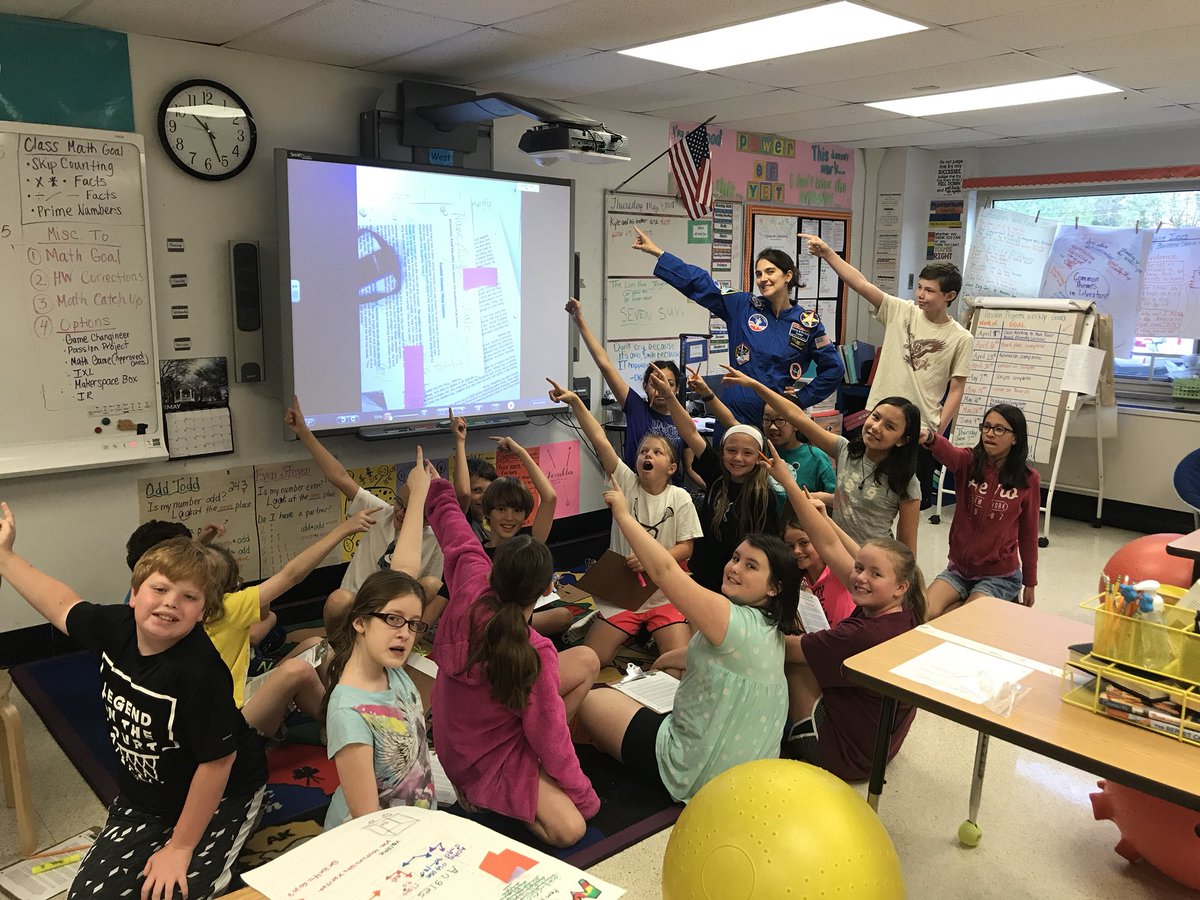 NDF81's tweet photo. Why do I teach? Because I can wear my Space Camp Suit during a lesson on the solar system. #TeachLikeMe https://t.co/gT6O7FN6Sr