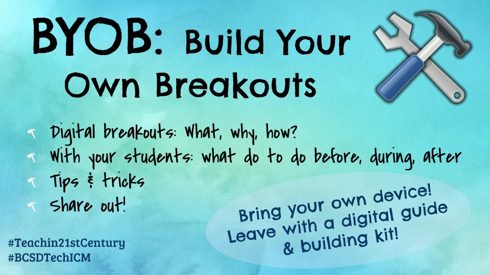 BCSDTechTeam's tweet photo. Ready to ๐น๐ฆ๐๐๐ ๐๐ ๐ฆ๐ฃ ๐๐จ๐ ๐น๐ฃ๐๐๐๐ ๐ฆ๐ฅ๐ค? ๐ ๏ธ@bcsdschools Ts can bring escape room fun to their classrooms with this TE@CH session! โก๏ธโก๏ธ https://t.co/373CVbBcOq Sign up on ERO today! #BCSDTechICM #TEACHin21stCentury #BCSDTechTeam @SCTechJess @MrsMeverden https://t.co/lUzuOB7rK0