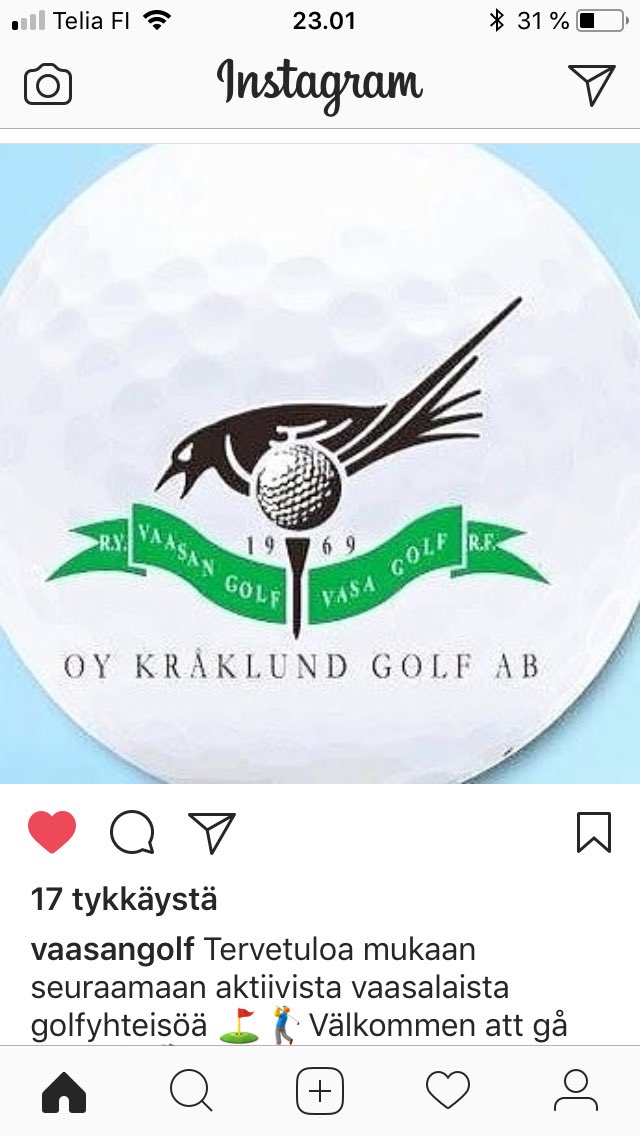 Vaasan Golf on Twitter: "#VaasanGolf on nyt myös @instagram ssa ...