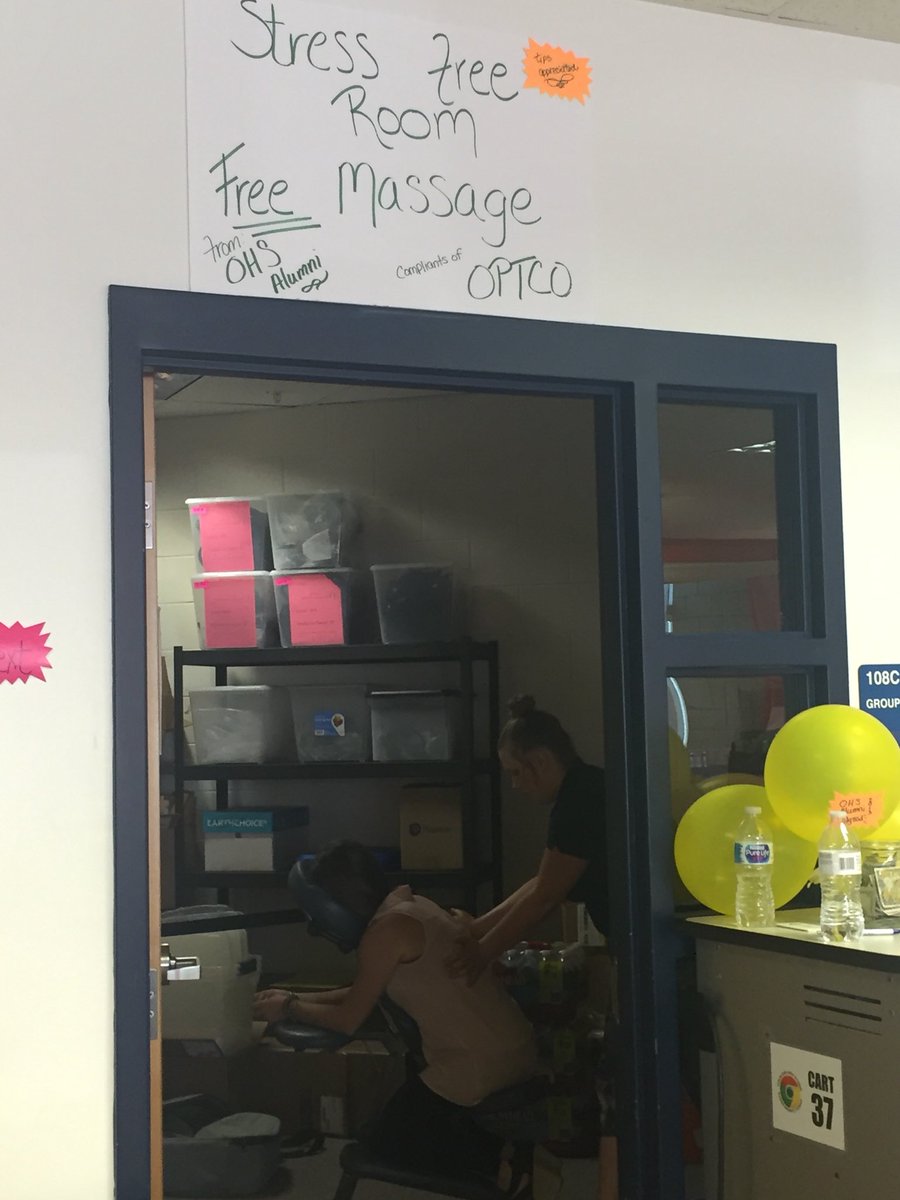 OHS_OPTCO's tweet photo. Day 2 of Teacher appreciation week!  Carnival style lunch and FREE MASSAGES...  YEP OPTCO APPRECIATES YA!!!! https://t.co/l4DTkh6TO1