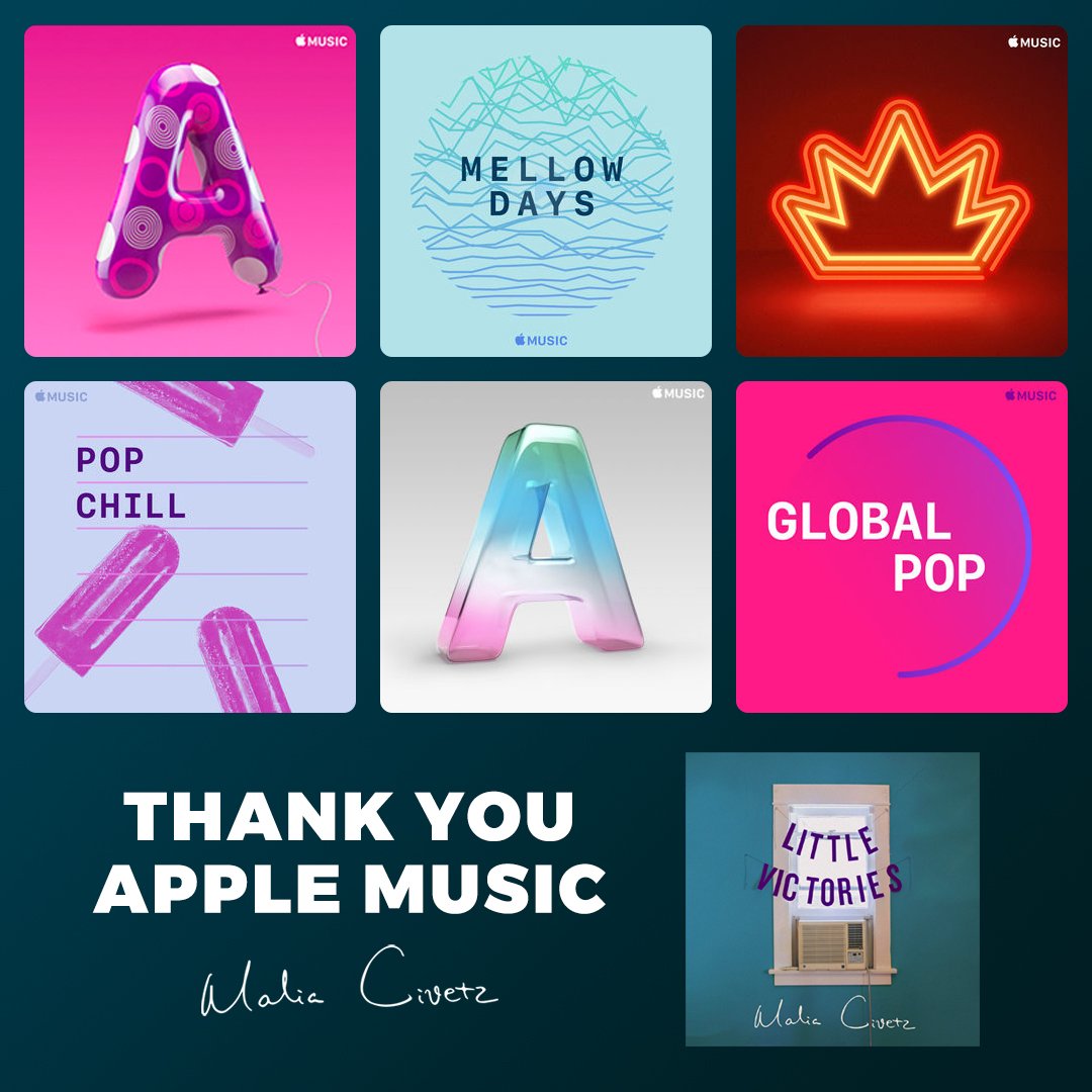 maliafromvegas's tweet photo. Massive thanks to @AppleMusic for including #LittleVictories on their #MellowDays #PopChill + #GlobalPop playlists https://t.co/QajejN9iyw