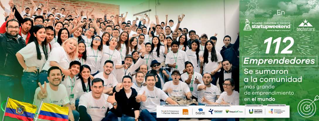 acuevaEC's tweet photo. Que gusto haber aportado como organizador del #swbinacional donde todas las personas de @ParqueSoftPasto @CiudadYachay @FundaTIC le apostamos a romper fronteras de #EcuadorColombia y trabaje en conjunto para apoyar a 112 nuevos emprendedores https://t.co/dyNFSKnaNK