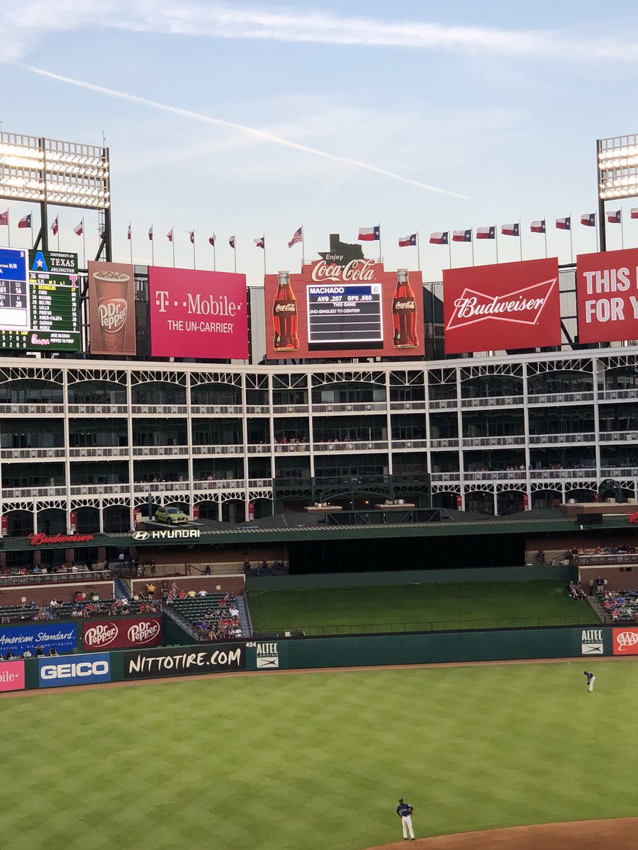 TruittHenson's tweet photo. @TMobile representing here at the @Rangers ballpark! #CustomerObsessed #BaseballObsessed @TMobileBusiness https://t.co/iqGq0r7wVd