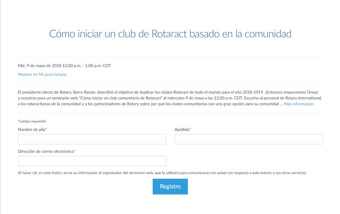 Rotary4465's tweet photo. WEBINAR, Miércoles, 9 de mayo a las 12:00 hora de Chicago (UTC-5) "Como iniciar un club Rotaract basado en la comunidad" Escuche al personal de Rotary International... Registrarse aquí: https://t.co/xZAxiX1gxY https://t.co/yjMMP0kw4v