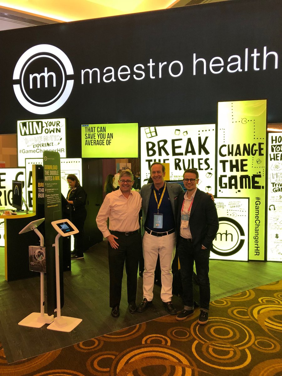 AMRayEsq's tweet photo. Highlight of #HLTH2018? | hanging out with @maestrohealth CEO @Maestro_Butler &amp; @MLGlobalTech’s @Palino | #innovation #DigitalHealth | @MarkLOpitz @mbuenafe @jacobjharper @jeffbodle @VentureCapitaly @JSaundersEsq @sanchezaj3 @PAMiscimarra https://t.co/EOGhUi6yWb