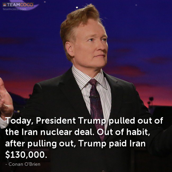 team coco on twitter conan jokes about trump pulling out and more