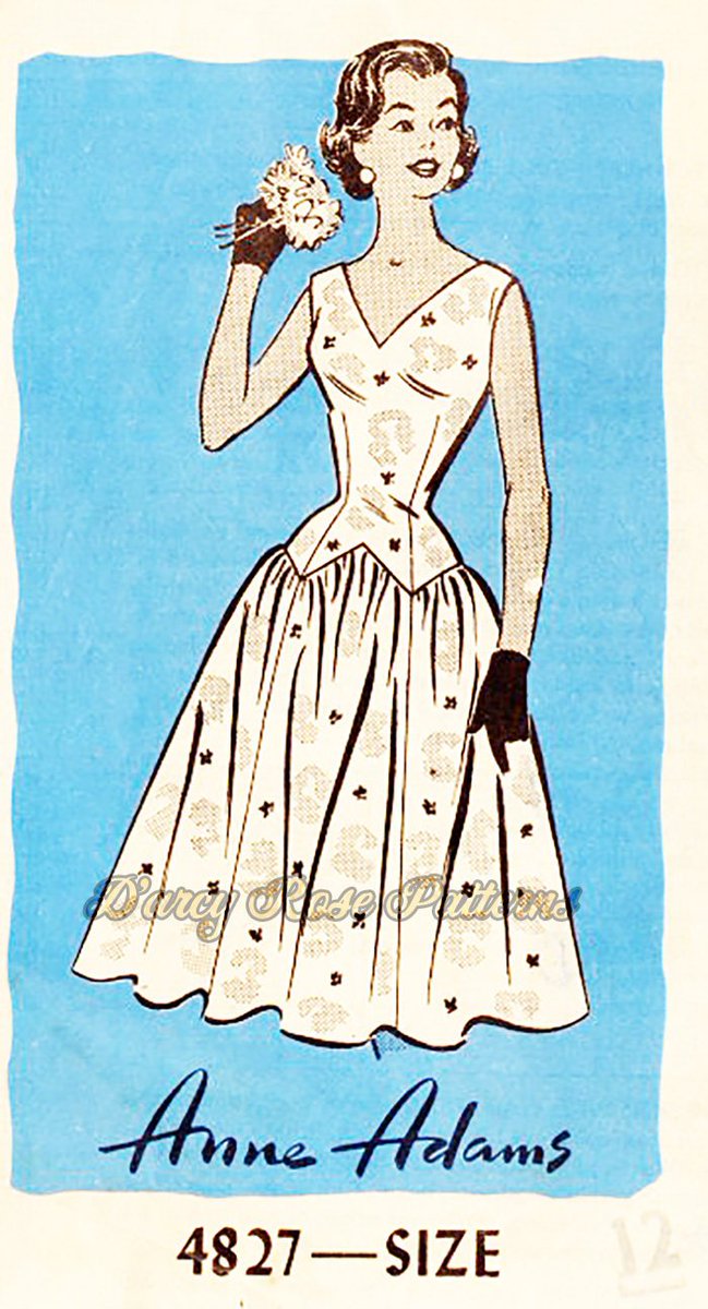 DarcyroseDesign's tweet photo. Anne Adams Vintage 1950s Mail Order Drop Waist Dress with Sleeve Options Sewing Pattern https://t.co/eqWRbRpwXd #DRCRosePatterns #Etsy #VintageRetro https://t.co/Jl5y079yb8