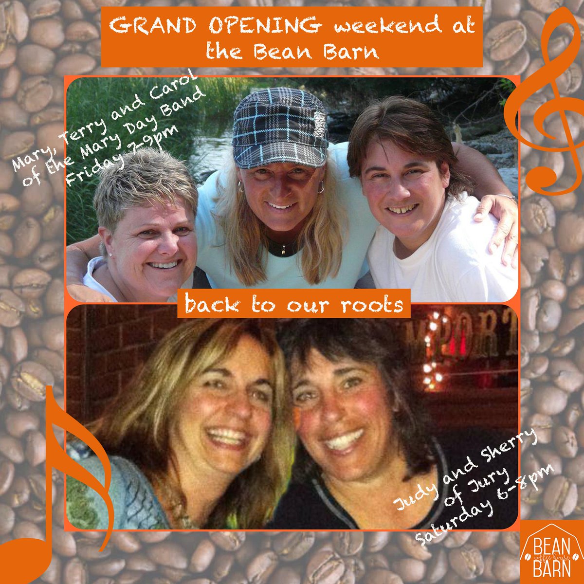 BeanBarnRI's tweet photo. Join us for our GRAND OPENING CELEBRATION this weekend at the Bean Barn! We have music for you on Friday and Saturday night. Patio is open! https://t.co/lzUNQxAQx3
