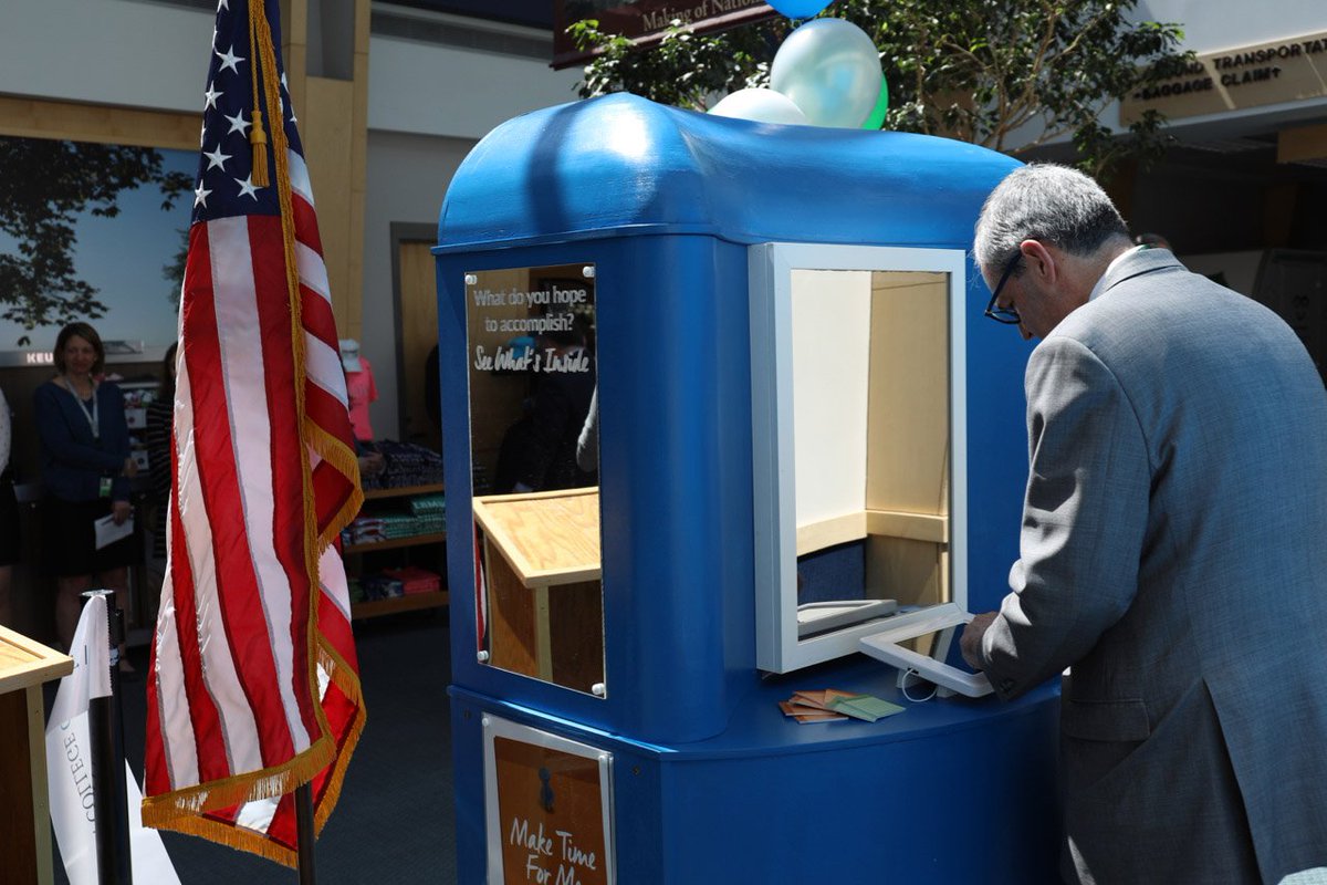 LeahyBTV's tweet photo. Next time you’re here, you might notice something a little different. @ChamplainOnline is doing a takeover - you'll soon be able to try out their new #AccomplishAnything interactive digital experience! #FlyBTV https://t.co/xwMAoRJjeG