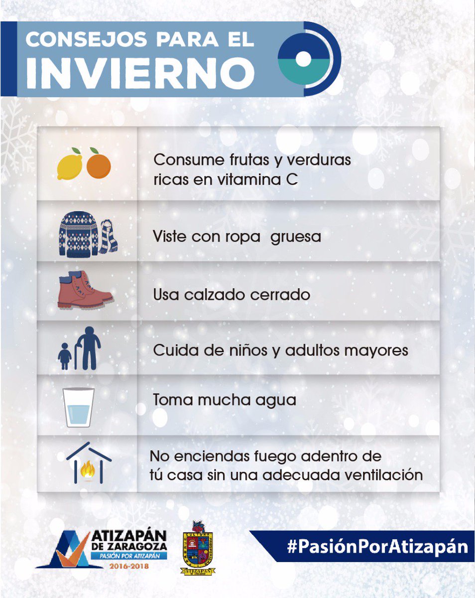 VoceroAtizapanZ's tweet photo. En esta temporada de frió cuida de ti y de  tu familia, su bienestar siempre sera lo mas importante. https://t.co/dUjUYZa6xY