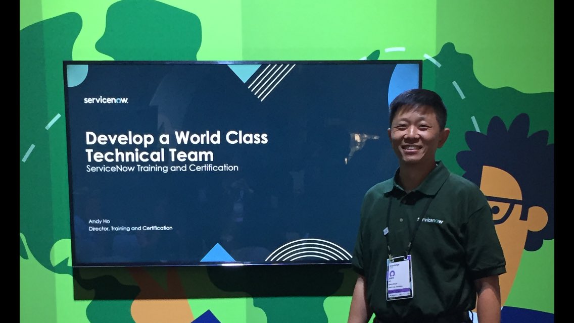 klazarenko's tweet photo. Our fearless leader Andy @techtrainingtip telling our customers about our world class Training and Certification team. #Know18 https://t.co/lwYboH9K7o