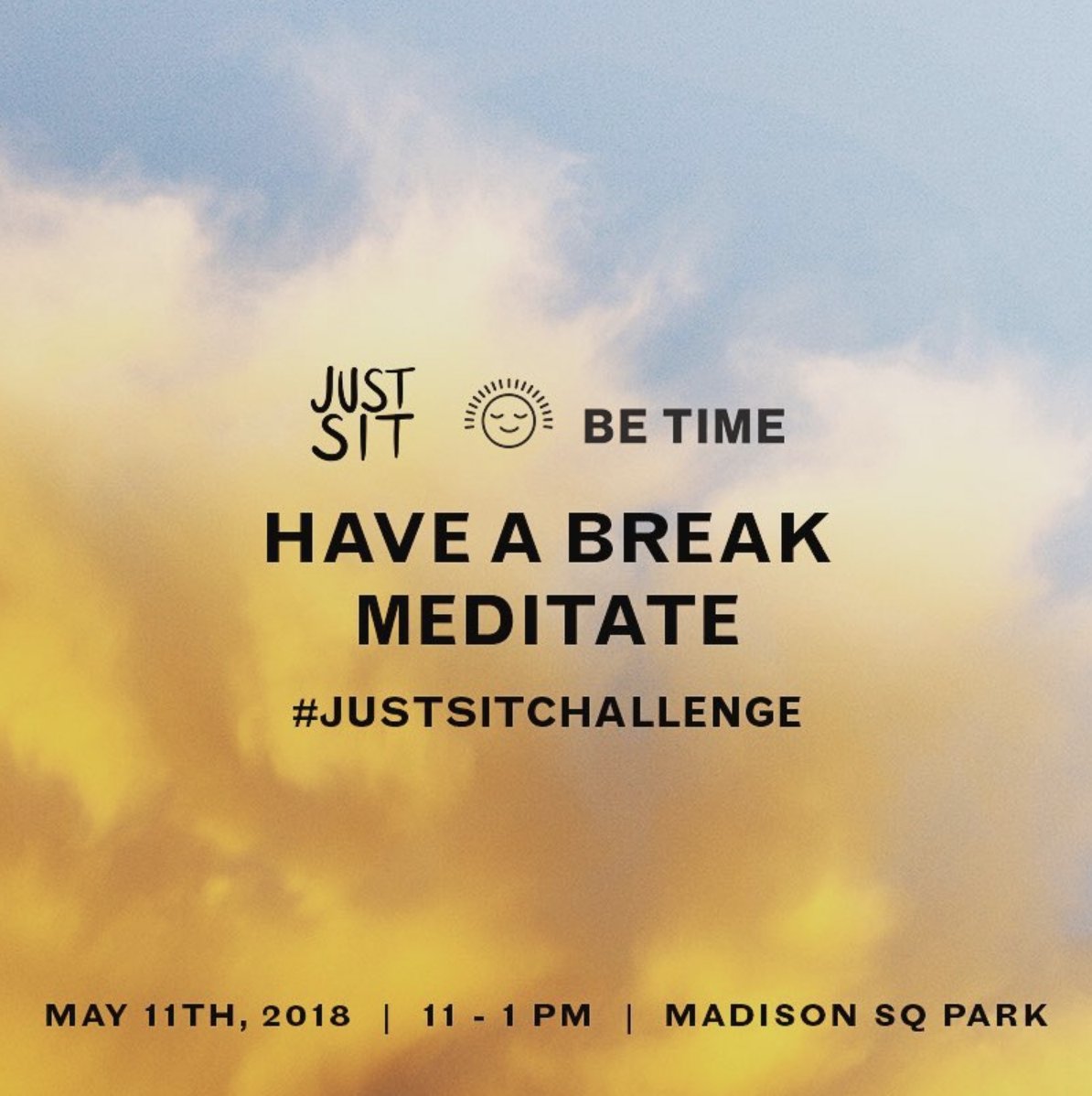 justsitthebook's tweet photo. NYC! Join us this Friday from 11 am to 1 pm for a #JustSitChallenge with @betimepractice. Click below for more information and a chance to win a gift basket.
https://t.co/Xypj4GQfct https://t.co/JJ1iqt4Ecf