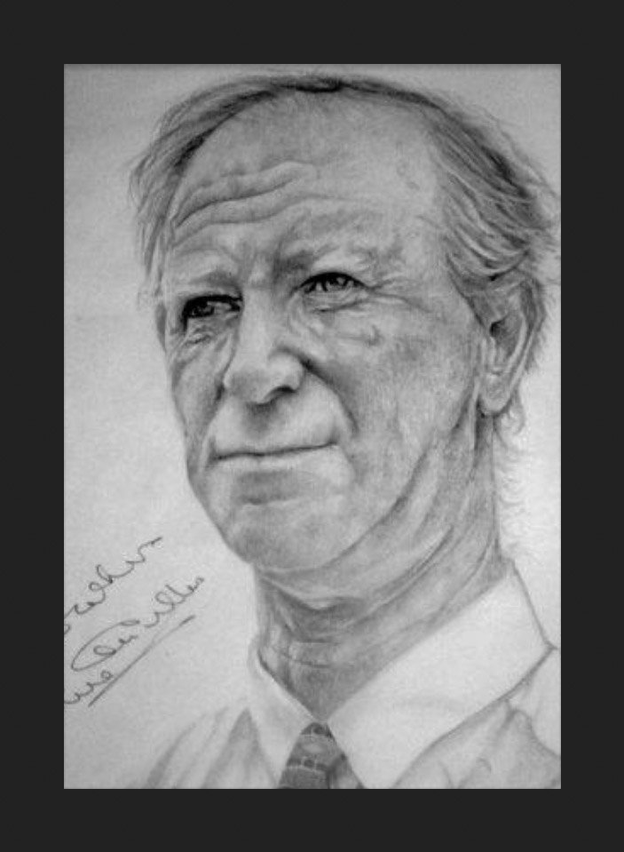 Happy Birthday Jack Charlton..9 years old this drawing. A pleasure to meet him and get it signed 