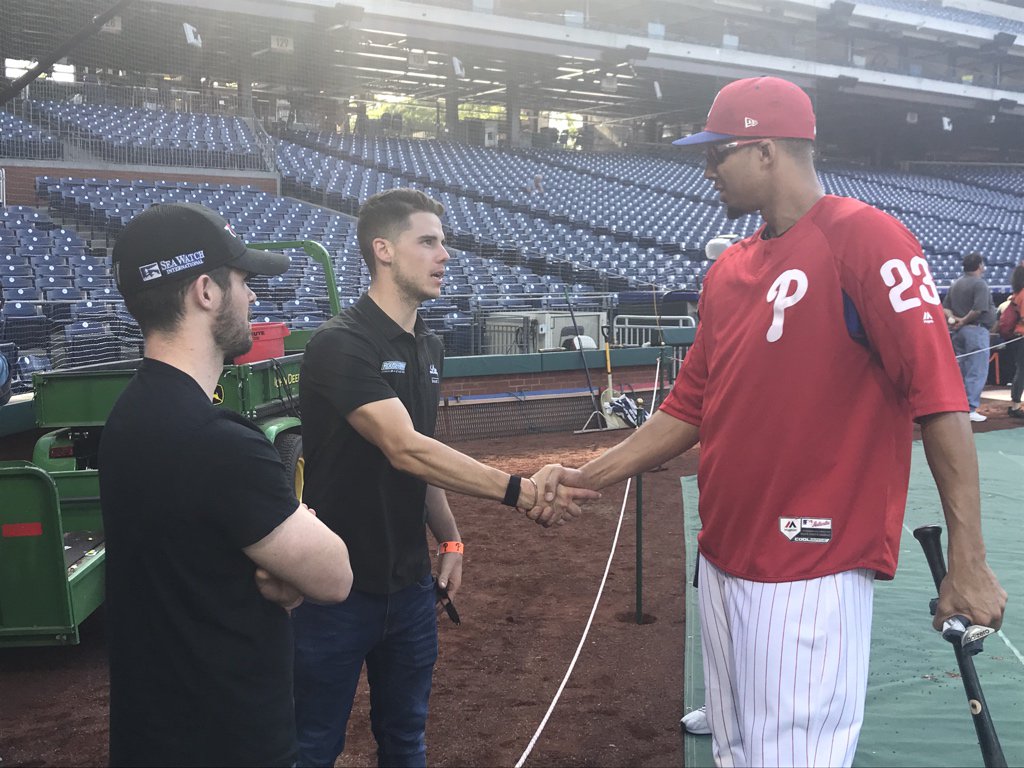 XfinityRacing's tweet photo. Meet the Ryan’s, @Phillies @AAltherr. #XfinityTakeover https://t.co/Qb6VvqGskT