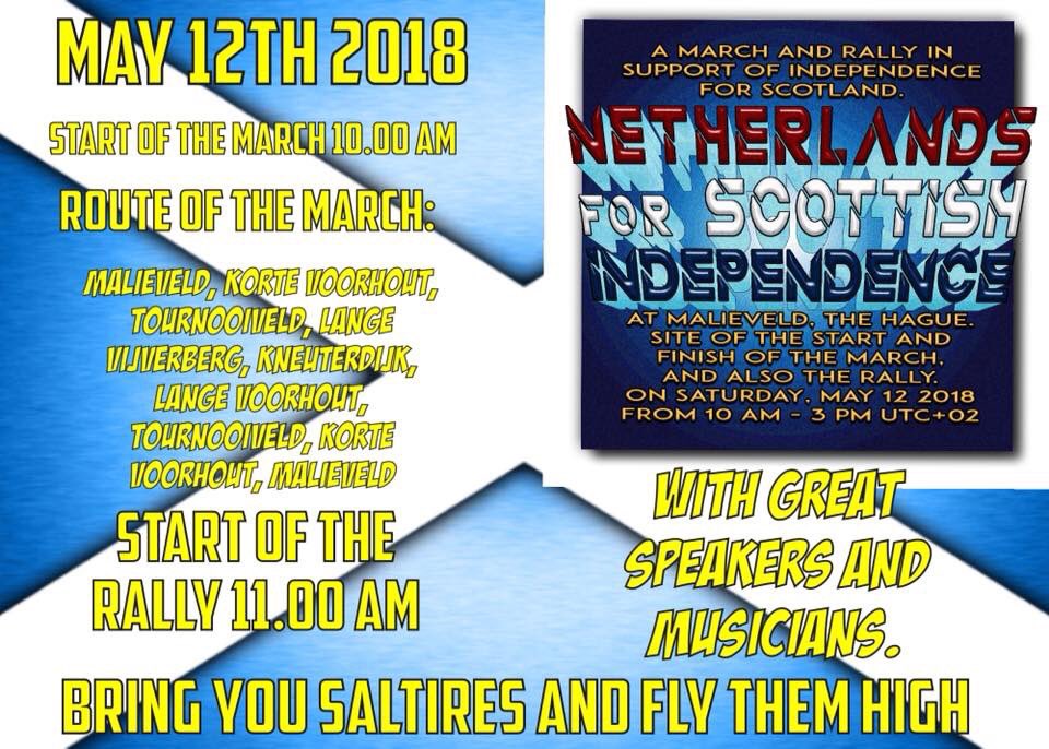 Germans4indyref's tweet image. Coming soon - this Saturday we will be in The Hague to support #NL4INDY2018 March starts at Malieveld at 10 a.m. (9 Scottish time) and if you can’t be there in person will be streamed on @liveIndyScot #NoRestTillYes