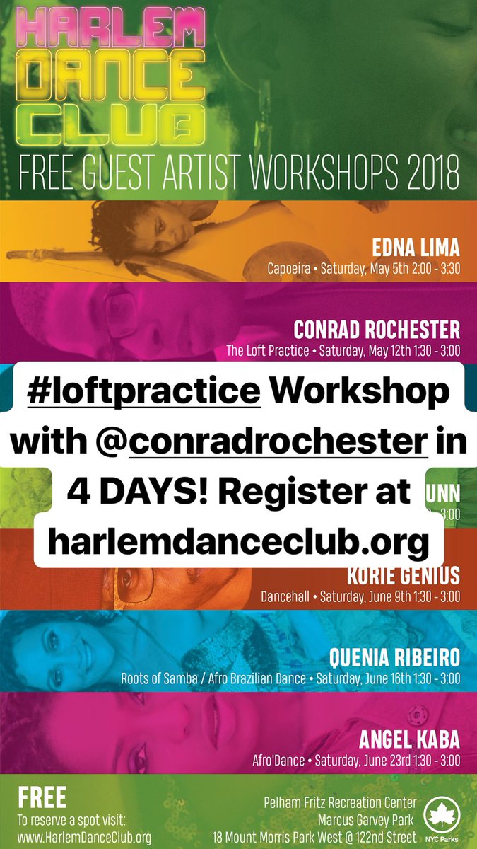 HarlemDanceClub's tweet image. Our #loftpractice Workshop is in 4 days! Register at harlemdanceclub.org

#freedanceclass #danceclass #dance #harlemdanceclub #nycarts #harlem