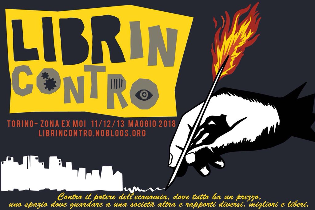 11-13/05 #Torino Ex MOI

Espressione di chi scambia parole, suoni, immagini oltre e contro il bordo dei codici della cultura generale, di chi produce comunicazione autogestita, marginale, #antagonista, trasversale, clandestina, rivoluzionaria, senza proprietari, senza #censura...