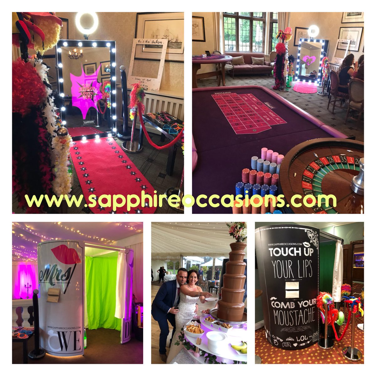 SapphireOcc's tweet photo. Are you looking for something a little different for your wedding/ or special occasion 
Please take a look at Sapphire Occasions. 
We supply 
⭐️Fun casinos
⭐️Photo booths
⭐️Magic Photo Mirrors
⭐️Chocolate Fountains .... and more

https://t.co/4xoYXhdUpM
07984411114 https://t.co/JOr8wyiNVt