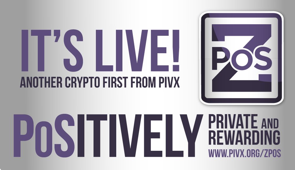 _PIVX's tweet photo. TLDR; #zPoS is here! 

- It will take ~200 confirmations to a see zPIV staking block

- Mint zPIV v2 from privacy tab + automint enabled

- 2.35% of total supply is already converted to #zPIV!

zPIV Deterministic Seed - how to: https://t.co/Q0q6QG0xIA   (thanks @Presstab_crypto!) https://t.co/G21y0ITxTm
