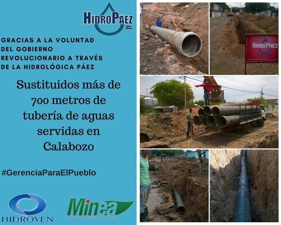 Hidropaezca's tweet photo. #HidroInforma💧📰|| Sustituidos más de 700 mt de tubería de aguas servidas en Calabozo #Guárico #GestiónQueSeVe🛠 #GerenciaParaElPueblo 💦💦 https://t.co/PBBnIUtcGJ