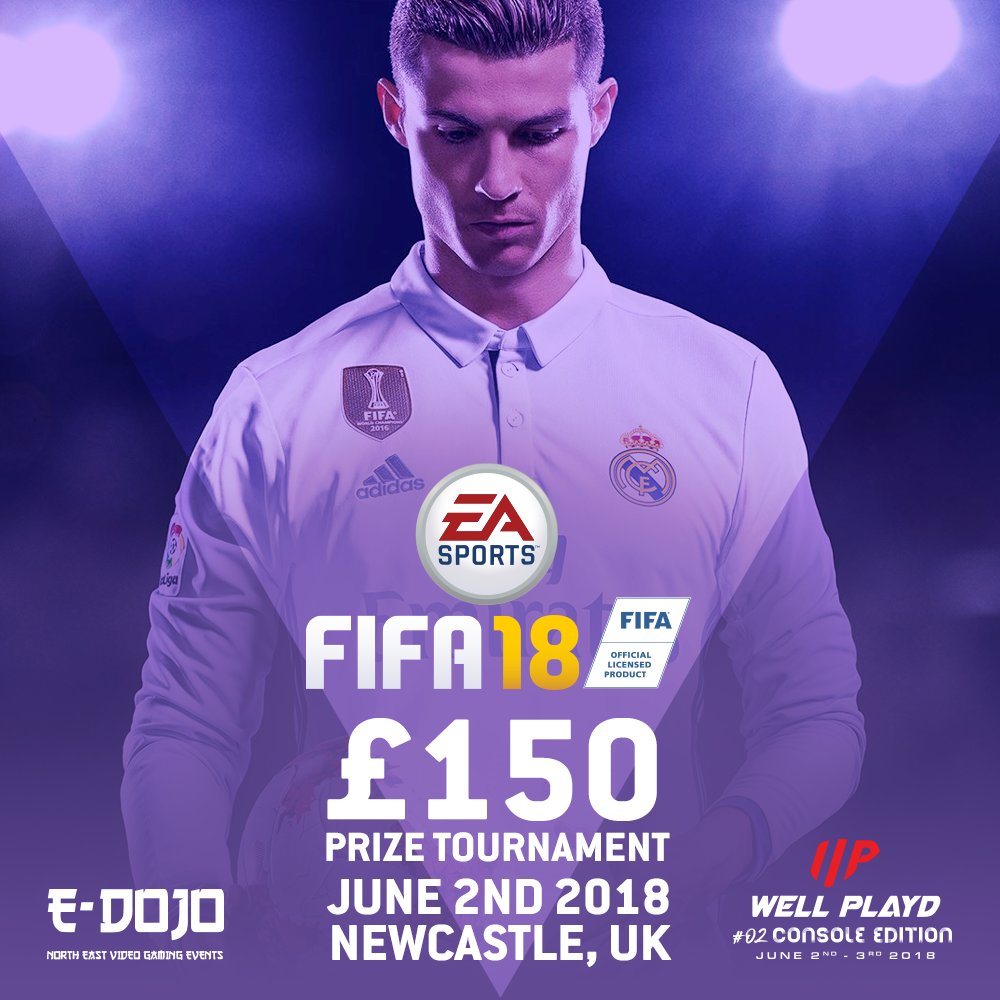 WellPlaydUK's tweet photo. Time to sharpen those skills, @WellPlaydUK and @CalomiterEDOJO are hosting an initial, 32 player cap, Fifa 18 PS4 tournament Sat 2nd June '18 with an initial prize pool of £150! 🏆 🎮 ⚽
Tickets & event info: https://t.co/ylT10kuwYZ
Are you as good as you claim ... 💰 🤑 #WP02 https://t.co/9REJk9um9a